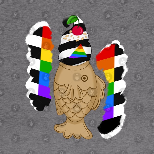 Pride Taiyaki Ice cream-Straight Ally flag by VixenwithStripes